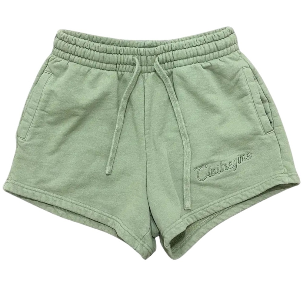 Civil Active Vintage Wash Green Relaxed Athletic / Sweat Shorts, Women’s S